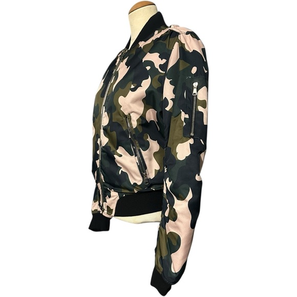 Topshop Camo MA1 Bomber Jacket Size 6 - Picture 3 of 5